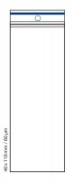 Druckverschlussbeutel /Tütchen, 60 µm, 40x110 VE100,GREEN LINE