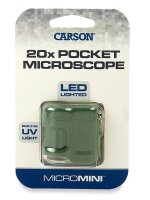 Mikroskop Carson MM-280 Micro Mini mit Schlüsselanhänger grün