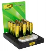 Clipper Feuerzeug Metall Green Gradient