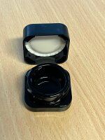 Rosin Jar/Extraktglas Eckig/Schwarz mit Kunststoffdeckel...