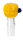 Bongkopf rund mit Rollstopp, SG 18,8 , 6,5cm, Yellow