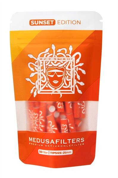 MEDUSA Sunset edition Aktiv-Cellulose-Filter, ø6mm Aktivkohlefilter, 50er Beutel #1