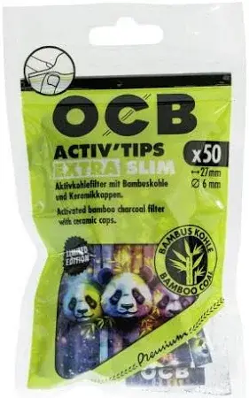 OCB Activ Tips Aktivkohle Filter 6 mm bamboo