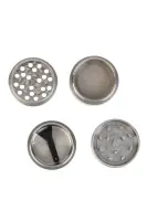 Heisenberg Edelstahlgrinder 40 mm – 4-teilig mit Samttasche | Präzision trifft Langlebigkeit