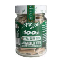 Purize Glas  XTRA Slim Size Aktivkohlefilter 100 Stk....