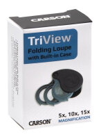 Carson TriView 5x/10x/15x Klapplupe mit integrierter Schutzhülle
