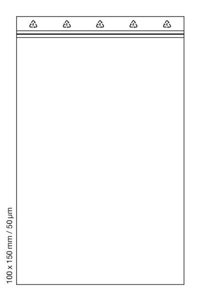 Druckverschlussbeutel/Tütchen, 50µm, 100x150mm, VE100
