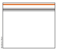 Druckverschlussbeutel, 90µm, 60x80mm, ORANGE LINE,...