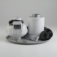 Caluma Growset L (100 × 100 cm, 320 W) – inkl. Prima Klima Abluftset Temperatur