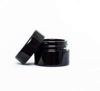 Rosin Jar/Extraktglas Rund/Schwarz mit Kunststoffdeckel