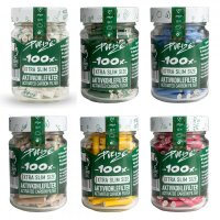 Purize Glas  XTRA Slim Size Aktivkohlefilter 100 Stk Organic